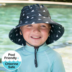 Kids Beach Hat Bucket UPF50+ 'Jaws' Print