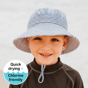 Kids Beach Bucket Sun Hat - Stripe