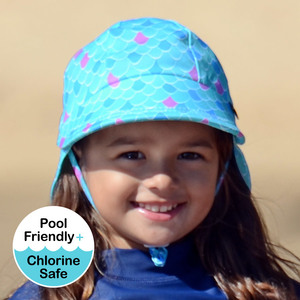 Girls Legionnaire UPF50+ Swim Hat 'Sirena' Print