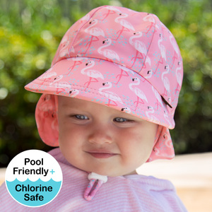 Girls Beach Legionnaire Hat UPF50+ Flamingo