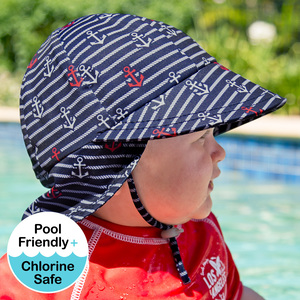 Kids Beach Legionnaire Hat UPF50+ Nautical