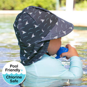 Boys Beach Legionnaire Hat UPF50+ 'Jaws' Print
