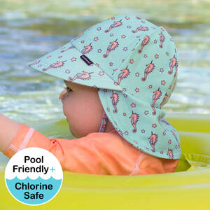 Girls Beach Legionnaire Hat UPF50+ 'Seahorse' Print
