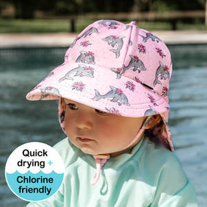 Swim Legionnaire Flap Beach Hat - Dolphin