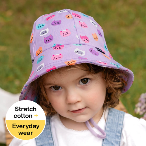 Toddler Bucket Sun Hat - Kitty