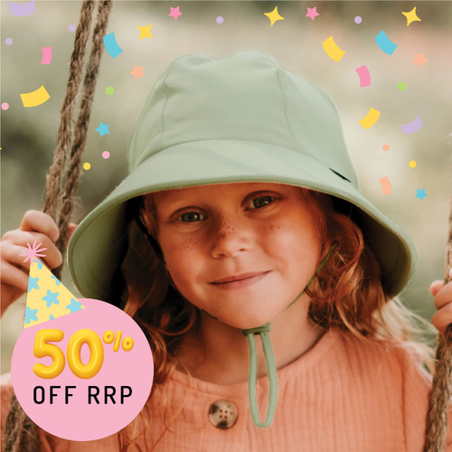 Ponytail Bucket Sun Hat - Khaki