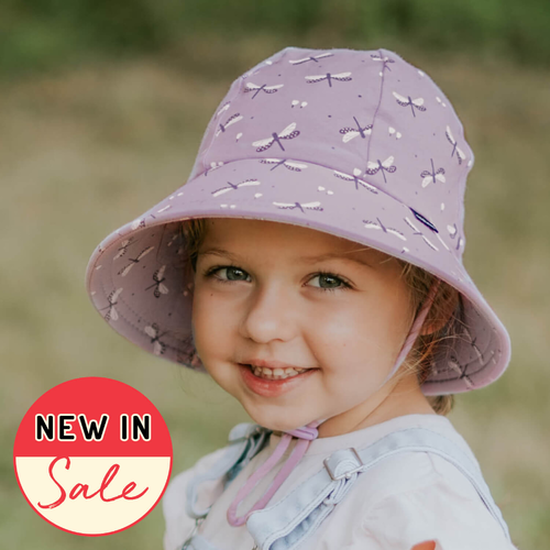 Ponytail Bucket Sun Hat - Dragonfly