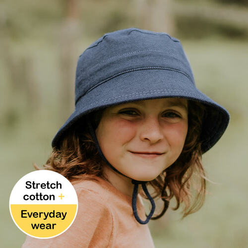 Kids Bucket Sun Hat - Denim