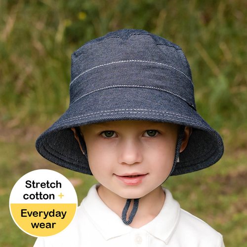 Kids Bucket Sun Hat - Denim