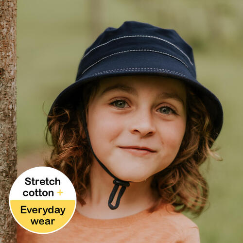 Kids Bucket Sun Hat - Navy