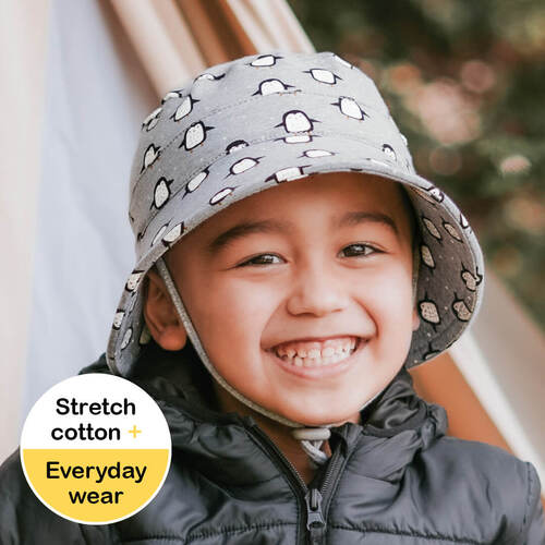 Kids Classic Bucket Sun Hat - Penguin