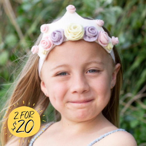 Spring Princess' Floral Tiara - Felt headband