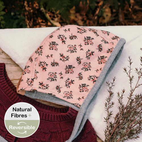 Reversible Sun Bonnet - Annie / Grey