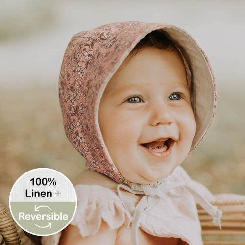 Reversible Sun Bonnet - Florence / Flax
