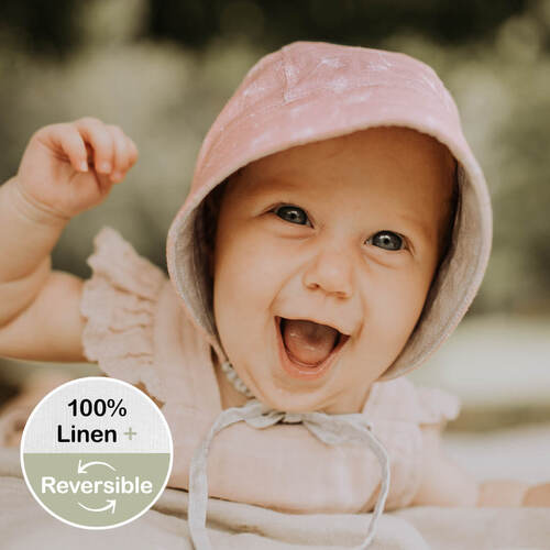 Reversible Sun Bonnet - Frances / Flax