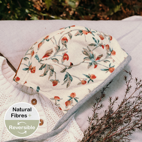Reversible Sun Bonnet - Gloria / Grey