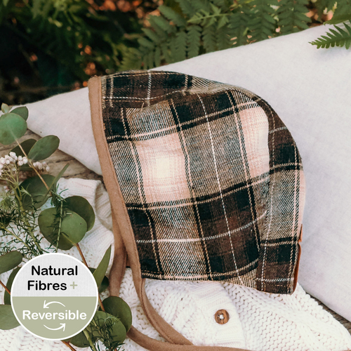 Reversible Sun Bonnet - Thomas / Taupe