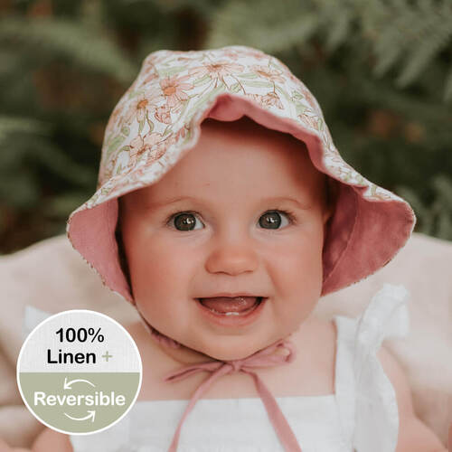  'Searcher' Ruffle Bonnet - Poppy / Rosa