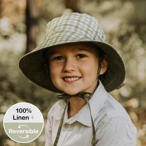  Kids Reversible Sun Hat - Noah / Olive