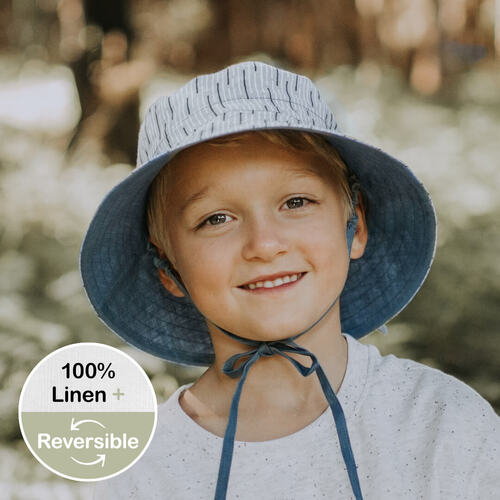 Kids Reversible Sun Hat - Sprig / Steele