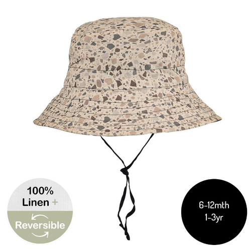 Kids Reversible Sun Hat - Terrazzo / Ebony