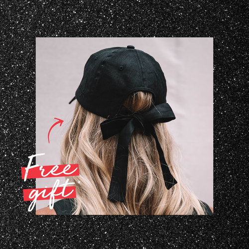 Adult Bow Tie Cap - Ebony - 60cm / Adult