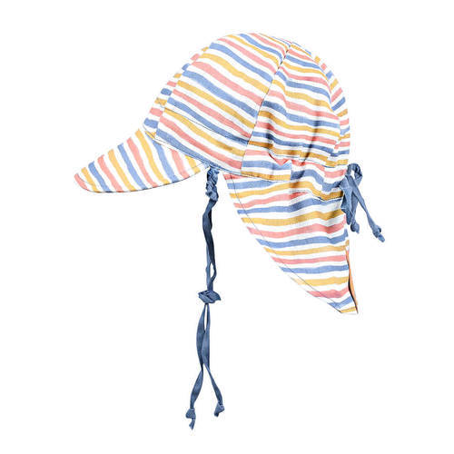  'Lounger' Baby Reversible Flap Sun Hat - Sammy / Steele