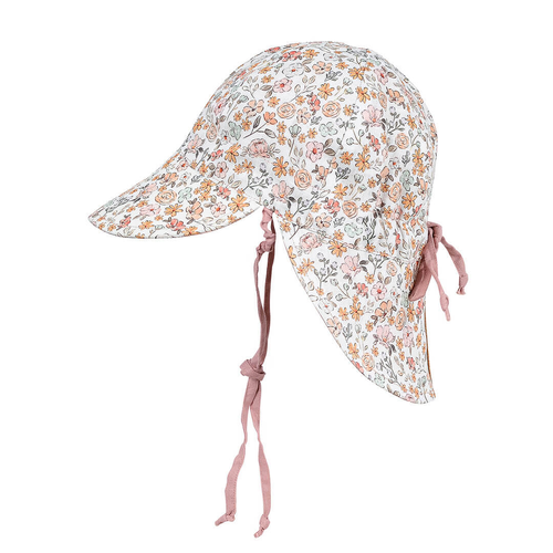  'Lounger' Baby Reversible Flap Sun Hat - Chelsea / Rosa