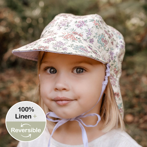 'Lounger' Flap Sun Hat - Laura / Viola