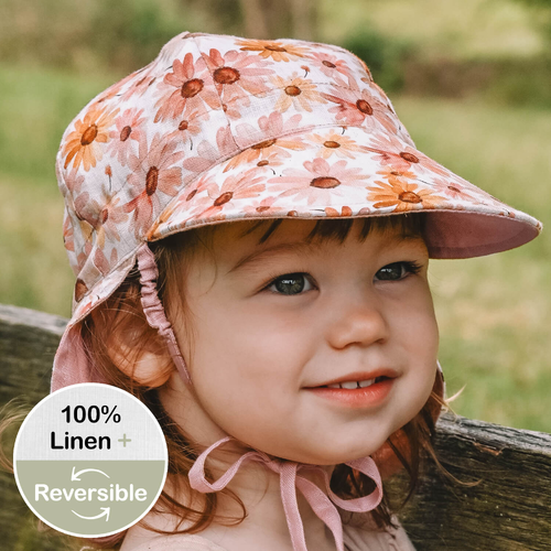 Lounger' Flap Sun Hat - Peggy / Rosa