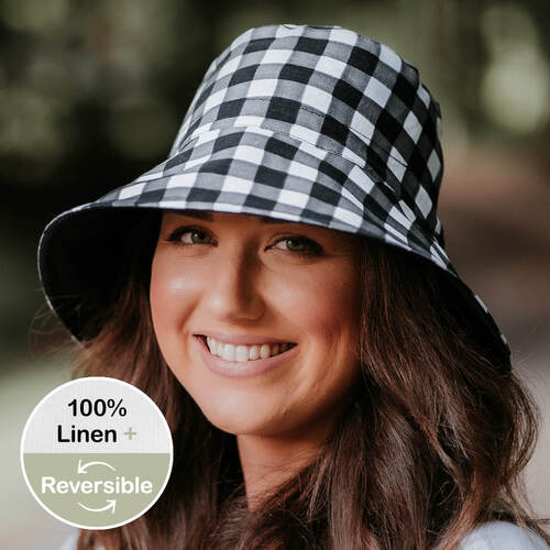  'Vacationer' Reversible Ladies Sun Hat - Blake / Ebony