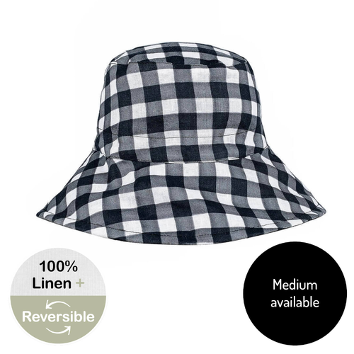  'Vacationer' Reversible Ladies Sun Hat - Blake / Ebony