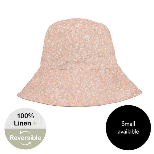  'Vacationer' Reversible Ladies Sun Hat - Freya / Flax