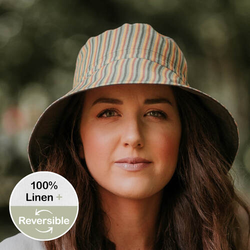  'Vacationer' Reversible Ladies Sun Hat - Gwen / Moss