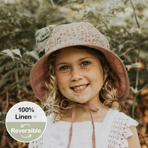 Girls Reversible Sun Hat - Penny / Rosa