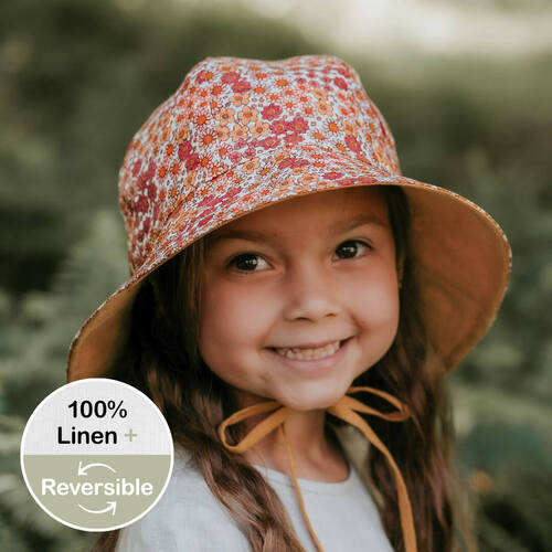  'Wanderer' Panelled Bucket Sun Hat - Melody / Maize