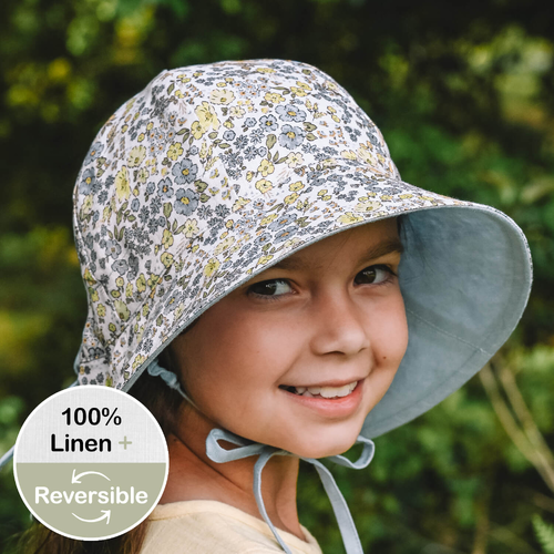 Wanderer' Panelled Bucket Sun Hat - Sabine / Skye
