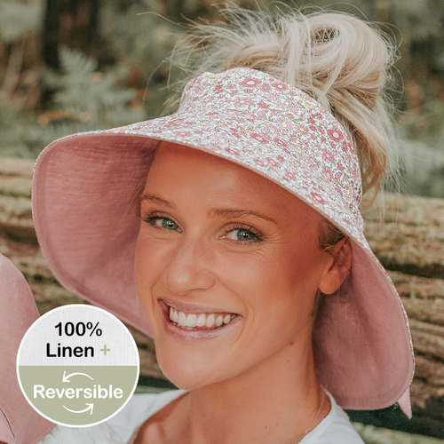  'Voyager' Ladies Wide Brimmed Sun Visor - Ramble / Rosa