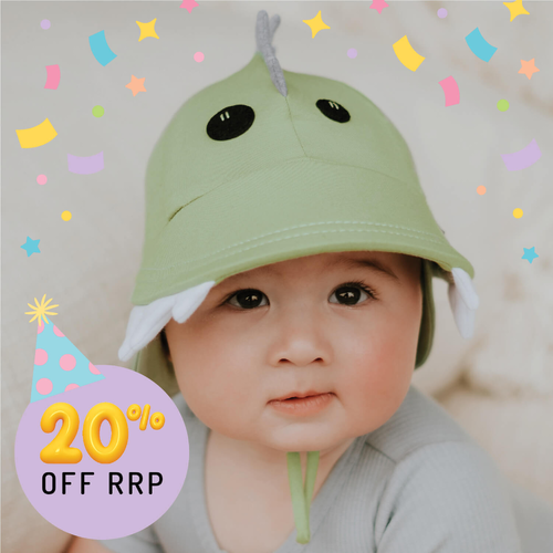 Legionnaire Flap Sun Hat - Dinosaur - Khaki