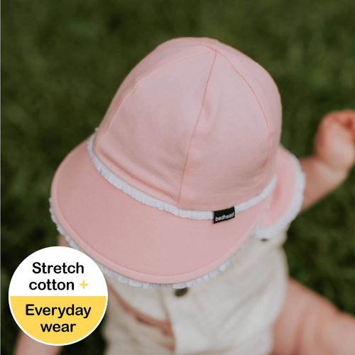 Legionnaire Flap Hat - Ruffle Trim 'Blush'