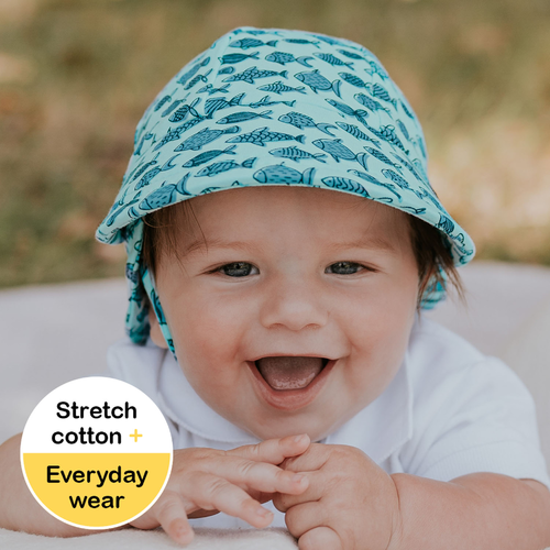 Legionnaire Flap Sun Hat - Fish