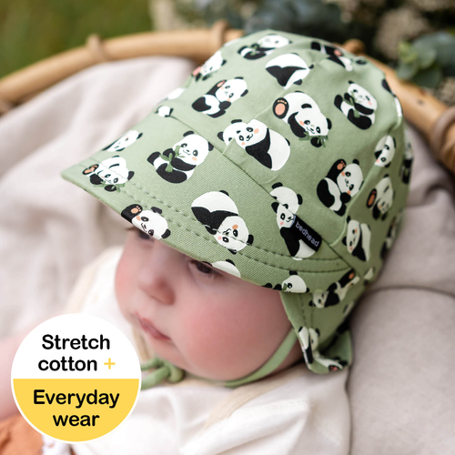 Legionnaire Flap Sun Hat - Panda