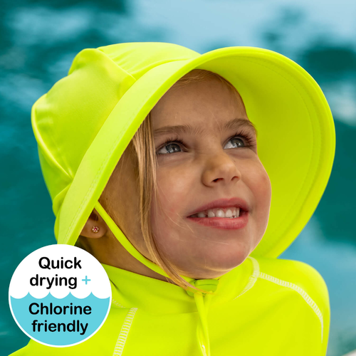 Ponytail Swim Bucket Beach Hat - Sunburst