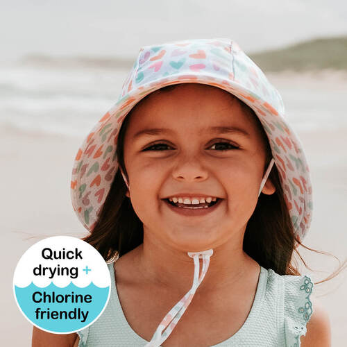 Girls Beach Hat Ponytail Bucket - Amore