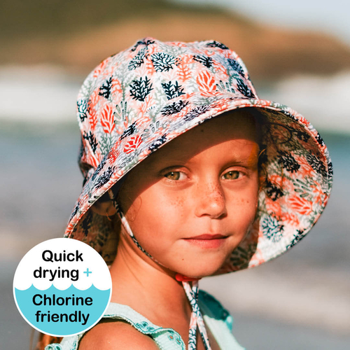 Bedhead Hats Swim Ponytail Bucket Hat for Toddlers & Kids Rated UPF 50+