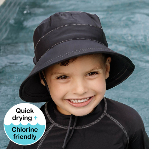 Kids Beach Bucket Hat - Slate