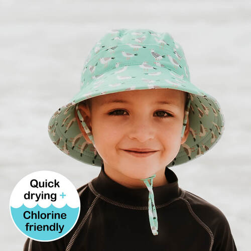 Kids Beach Bucket Sun Hat - Beach Chicken