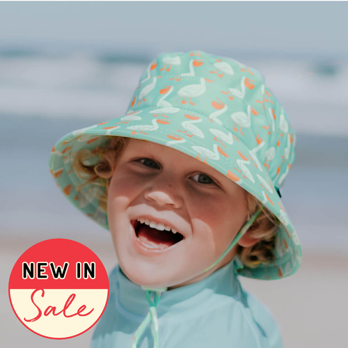 Kids Classic Swim Bucket Beach Hat - Pelican