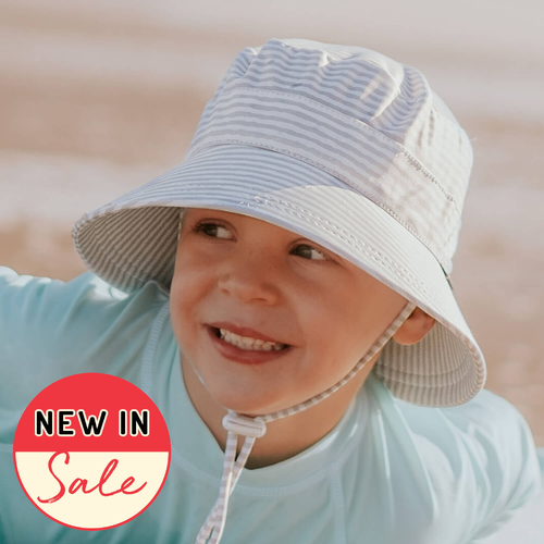 Kids Classic Swim Bucket Beach Hat - Stripe