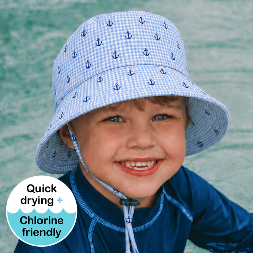 Classic Swim Bucket Beach Hat - Anchor